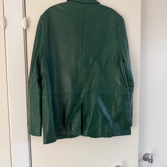 ZARA - NWT ZW Collection Straight Cut Genuine Leather Blazer Jacket - Size M - Picture 4 of 8